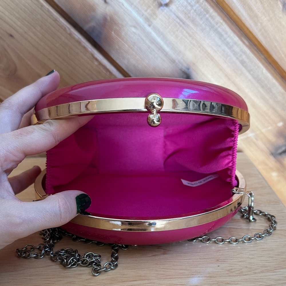 Pink Round Clutch Bag - Picture 5 of 9